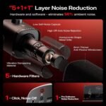 MAONO PD100W Wireless/USB Microphone, PC Gaming Mic with One-Click Noise Reduction,Mute Button,Custom RGB, 3.5mm Headphone Jack, Desktop Dynamic Streaming Mic for Recording,Podcasting, Black - Image 6