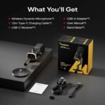 MAONO PD100W Wireless/USB Microphone, PC Gaming Mic with One-Click Noise Reduction,Mute Button,Custom RGB, 3.5mm Headphone Jack, Desktop Dynamic Streaming Mic for Recording,Podcasting, Black - Image 9