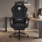 SITMOD Gaming Chair, Comfortable Video Game Chairs for Adults with Footrest High Back Headrest Lumbar Support Fabric Office Computer Desk Chair Reclining Ergonomic Big and Tall Silla Gamer - Image 3