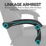 SITMOD Gaming Chair, Comfortable Video Game Chairs for Adults with Footrest High Back Headrest Lumbar Support Fabric Office Computer Desk Chair Reclining Ergonomic Big and Tall Silla Gamer - Image 6