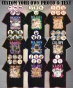 Custom Bootleg Rap Tee Shirt for Women & Men - Custom Face & Photo Picture Shirt Gift Idea for Couples, Family & Friends - Image 3