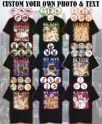 Custom Bootleg Rap Tee Shirt for Women & Men - Custom Face & Photo Picture Shirt Gift Idea for Couples, Family & Friends - Image 5