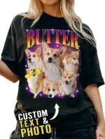 Custom Bootleg Rap Tee Shirt for Women & Men - Custom Face & Photo Picture Shirt Gift Idea for Couples, Family & Friends - Image 11