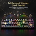 Redragon K552 Mechanical Gaming Keyboard, 87-Key Compact, LED Gaming Keyboard with Red Switches, Anti-Ghosting, Metal Frame for PC Gaming & Typing, Beginner-Friendly (Black) - Image 5