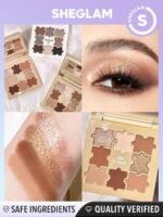 SHEGLAM 8-Color Shimmer Matte Eyeshadow Palette Smooth Blendable Jazy Jigsaw Eyeshadow Palette-Love N' Taupe - Image 3
