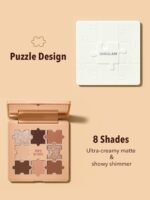 SHEGLAM 8-Color Shimmer Matte Eyeshadow Palette Smooth Blendable Jazy Jigsaw Eyeshadow Palette-Love N' Taupe - Image 6