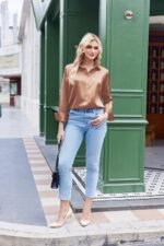 Zeagoo Satin Blouses for Women Silk Button Down Shirts Long Sleeve Business Casual Tops - Image 7