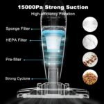 Intercleaner Corded Vacuum Cleaner, 15KPa Powerful Suction with 400W Motor, 12 in 1 Lightweight Bagless Stick Vac with Handheld, Ultra Quiet, for Hardwood Floor Carpet Car Pet Hair - Image 3