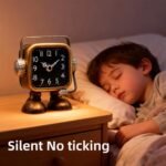 YOUKI Retro Steampunk Style Robot Table Clock,Industrial Style Desk and Shelf Clocks,Decorative Battery Operated,Silent Non-Ticking Clock for Office, Living Room or Bedroom - Image 5