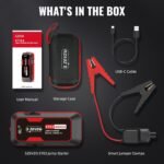 S ZEVZO ET03 Car Jump Starter 4000A Jump Starter Battery Pack for Up to 8.0L Gas and 7.0L Diesel Engines, 74Wh Portable 12V Jump Box with USB Ports, LCD Display, Storage Case, and LED Light - Image 7