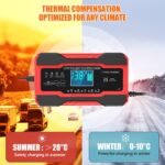 YONHAN Battery Charger 10-Amp 12V and 24V Fully-Automatic Smart Car Battery Charger, Battery Maintainer Trickle Charger, and Battery Desulfator with Temperature Compensation - Image 7