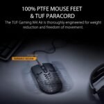 ASUS TUF Gaming M4 Air Lightweight Gaming Mouse | 16,000 dpi sensor, Programmable Buttons, 47g Ultralight Air Shell, IPX6 Water Resistance, TUF Gaming Paracord and Low Friction PTFE Feet, Black - Image 4