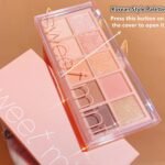 Go Ho 10 Colors Eyeshadow Palette,Matte&Glitter&Shimmer Eyeshadow Korean Makeup,Long Lasting Blendable Shades,Naturing-Looking,Waterproof Cool Eye Shadow Makeup Palette,01 - Image 3