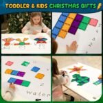Soyee Magnetic Tiles Toddler Toys Magnetic Building Blocks for Kids Ages 3-12 STEM Educational Toys for Girls & Boys Sensory Play for Preschool Learning Birthday Toddler Xmas Gifts - Image 3