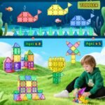 Soyee Magnetic Tiles Toddler Toys Magnetic Building Blocks for Kids Ages 3-12 STEM Educational Toys for Girls & Boys Sensory Play for Preschool Learning Birthday Toddler Xmas Gifts - Image 5