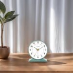 4.5" Antique Retro Analog Alarm Clock, Small Silent Bedside Desk Clock with Manual Light, Battery Operated, Snooze, for Living Room, Bedroom, Bedside, Desk(Green) - Image 5