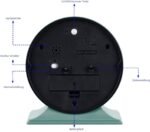 4.5" Antique Retro Analog Alarm Clock, Small Silent Bedside Desk Clock with Manual Light, Battery Operated, Snooze, for Living Room, Bedroom, Bedside, Desk(Green) - Image 6