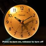 4.5" Antique Retro Analog Alarm Clock, Small Silent Bedside Desk Clock with Manual Light, Battery Operated, Snooze, for Living Room, Bedroom, Bedside, Desk(Green) - Image 7