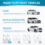 BDK PolyPro Car Seat Covers Full Set in Solid Black, Front and Rear Split Bench Seat Covers for Cars, Easy to Install Car Seats Cover Set and Accessories for Auto Trucks Van SUV - Solid Black - Image 10