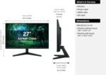 SAMSUNG 27” Odyssey G5 G53F QHD Resolution Gaming Monitor, HDR10, 200Hz Refresh Rate, IPS Panel, AMD FreeSync™ Premium, Black Equalizer, Auto Source Switch, LS27FG532ENXZA - Image 4