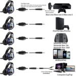 Gaming Headset for PS4, Xbox One, PC, PS5, Laptop, Mac, Nintendo Switch, 3.5MM Noise Cancelling Over Ear Headphones with Mic, Bass Surround, Soft Memory Earmuffs (Black) - Image 3
