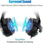 Gaming Headset for PS4, Xbox One, PC, PS5, Laptop, Mac, Nintendo Switch, 3.5MM Noise Cancelling Over Ear Headphones with Mic, Bass Surround, Soft Memory Earmuffs (Black) - Image 4