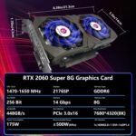 RTX 2060 8GB Super Graphics Card 256Bit GDDR6 Video Card with Ray Tracing, Dual Fans, PCI Express x 16 3.0 HDMI Display Port DVI, Supports Up to 8K for PC Gaming Office Creative Work - Image 3