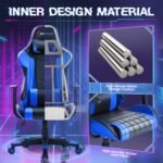 Devoko Ergonomic Gaming Chair Racing Style Adjustable Height High Back PC Computer Chair with Headrest and Lumbar Support Executive Office Chair (Blue) - Image 6