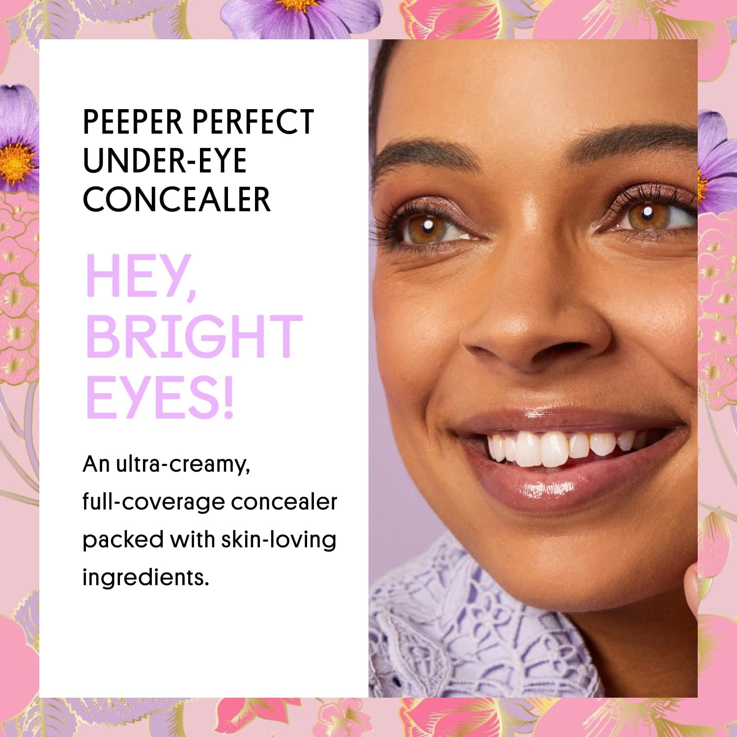 Winky Lux Peeper Perfect Under Eye Concealer, Makeup & Eye Brightener, Full Coverage Concealer for Dark Circles, Color Corrector & Eye Primer, With Collagen, Hyaluronic Acid & Vitamin E (Fair) - Image 3