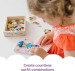 Melissa & Doug Disney Minnie Mouse Dress-Up Puzzle, 18 Pieces Mix and Match Outfits, Sorting & Matching Toy with Storage Case, Educational Puzzle for Toddlers Ages 3+ - Image 8