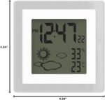 Small Clock Digital Battery Operated Alarm Clock with Auto Backlight, Indoor Temperature Humidity, 12/24H, Date, Travel Alarm Clock Desk Clock Small Clock for Shelf (Battery Included) - Image 10