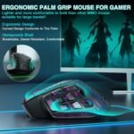 SOLAKAKA SM809 Pro Gaming Mouse with 9 Side Buttons,24000 DPI RGB Mouse for Gamer,16 Programmable Macros MMO Mouse,Black - Image 7