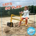 Stargo Sand Digger Kids Excavator Ride on Toy, Beach Toys Outdoor Sandbox Toy Digger for Kids, Solid Steel Rotates 360, Role Play, Sand Toys - Image 6