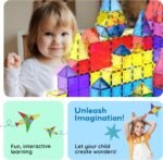 PicassoTiles 100 Piece Set 100pcs Magnet Building Tiles Clear Magnetic 3D Blocks Construction Playboards, Creativity Beyond Imagination, Inspirational, Recreational, Educational Conventional - Image 5