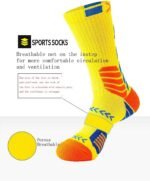 YWSLRC 5 Pairs Men's Athletic Crew Socks Performance Thick Cushioned Sport Basketball Running Training Compression Sock - Image 3