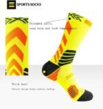 YWSLRC 5 Pairs Men's Athletic Crew Socks Performance Thick Cushioned Sport Basketball Running Training Compression Sock - Image 4