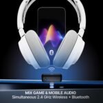 SteelSeries Arctis Nova 7 Wireless Gen 2 Gaming Headset - Real-Time App Control, 50+ HR Play, Neodymium Drivers, Mix 2.4GHz/Bluetooth, PC, PS5, PS4, Switch 1/2, Mobile - White - Image 5