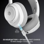 SteelSeries Arctis Nova 7 Wireless Gen 2 Gaming Headset - Real-Time App Control, 50+ HR Play, Neodymium Drivers, Mix 2.4GHz/Bluetooth, PC, PS5, PS4, Switch 1/2, Mobile - White - Image 6