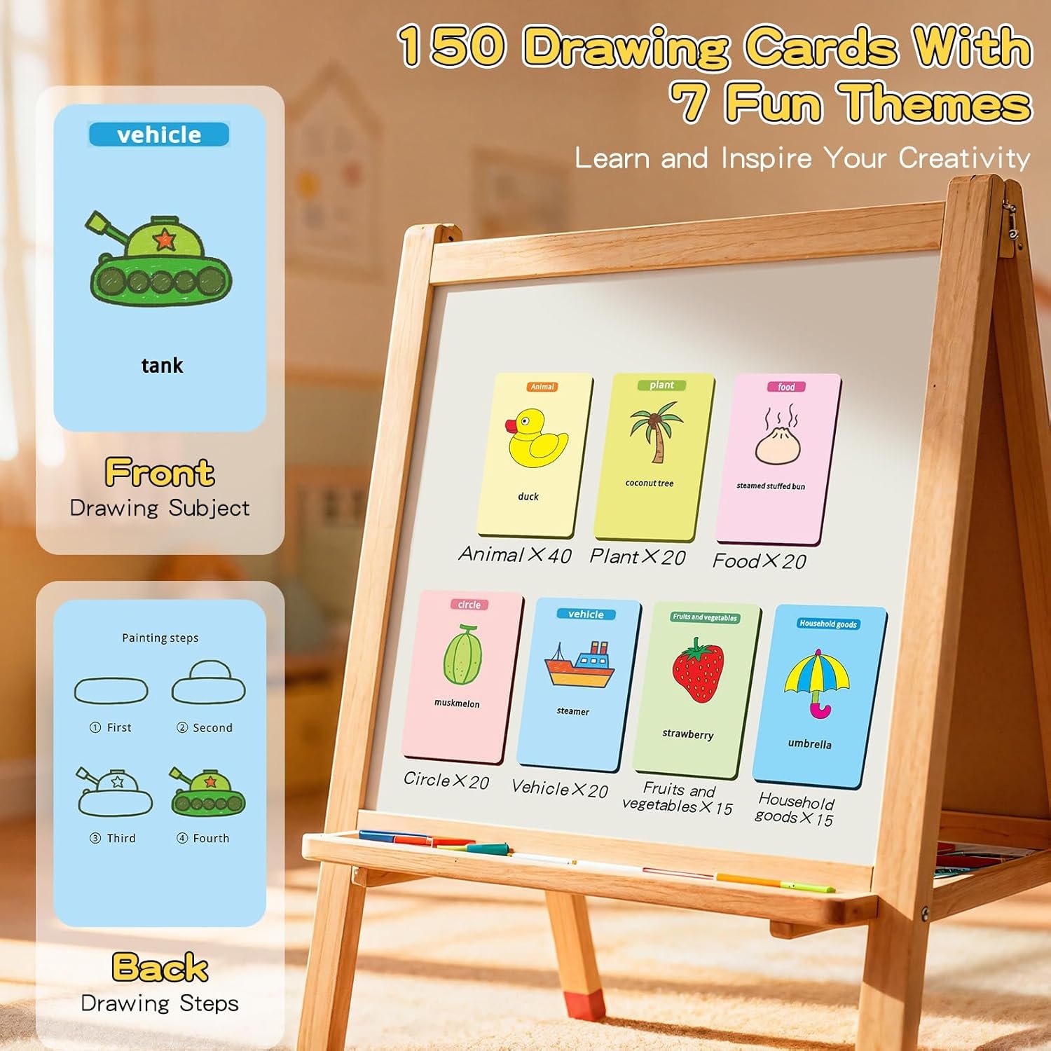 Drawing Robot for Kids, Interactive Educational Toy with 150 Cards, 12 Color Markers & Voice Guidance, Magic Drawing Robot for Boys & Girls Ages 3-8, Educational Learning Toys for Kids - Image 4