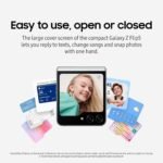 SAMSUNG Galaxy Z Flip5 AI Cell Phone, 256GB Unlocked Android Smartphone, Compact Foldable Design, One-Hand Control, Best Selfies, Large Cover Screen, Hands-Free Use, Rugged, US Version,2023,Graphite - Image 8