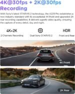 VIOFO A229 Pro 4K HDR Dash Cam, Dual STARVIS 2 IMX678 IMX675, 4K+2K Front and Rear Car Camera, 2 Channel with HDR, Voice Control, 5GHz WiFi GPS, Night Vision 2.0, 24H Parking Mode - Image 3