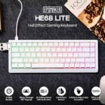 EPOMAKER HE68 Lite Hall Effect Gaming Keyboard, 8k Polling & 128K Scan Rate, 0.01mm Adjustable Trigger, 0.125ms Latency, 5-Layer Sound-Dampened, Snap Key, SOCD, A-RGB, Wired, Mac Software (White) - Image 3