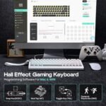 EPOMAKER HE68 Lite Hall Effect Gaming Keyboard, 8k Polling & 128K Scan Rate, 0.01mm Adjustable Trigger, 0.125ms Latency, 5-Layer Sound-Dampened, Snap Key, SOCD, A-RGB, Wired, Mac Software (White) - Image 5