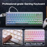 EPOMAKER HE68 Lite Hall Effect Gaming Keyboard, 8k Polling & 128K Scan Rate, 0.01mm Adjustable Trigger, 0.125ms Latency, 5-Layer Sound-Dampened, Snap Key, SOCD, A-RGB, Wired, Mac Software (White) - Image 8