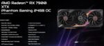 ASRock Phantom Gaming Radeon RX 7900 XTX 24GB OC GDDR6 PCI Express 4.0, Boost Clock*: Up to 2615MHz / 20Gbps, 24GB GDDR6 on 384-Bit Memory Bus, Polychrome SYNC, Phantom Gaming 3X Cooling System. - Image 3