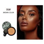 Mushroom Head Air Cushion CC Cream Foundation, Moisturizing Concealer BB Cream Nude Long Lasting Matte CC Cream Makeup Liquid Foundation (Brown color) - Image 5