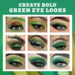 UCANBE Green Eyeshadow Makeup Palette, 15 Colors Bright Dark Green Shimmer Matte Metallic Glitter Eye Shadow, Forest Emerald Lime Pallet Kit for Cosplay Parties Christmas Halloween SFX - Image 4