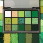 UCANBE Green Eyeshadow Makeup Palette, 15 Colors Bright Dark Green Shimmer Matte Metallic Glitter Eye Shadow, Forest Emerald Lime Pallet Kit for Cosplay Parties Christmas Halloween SFX - Image 6
