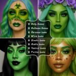 UCANBE Green Eyeshadow Makeup Palette, 15 Colors Bright Dark Green Shimmer Matte Metallic Glitter Eye Shadow, Forest Emerald Lime Pallet Kit for Cosplay Parties Christmas Halloween SFX - Image 7