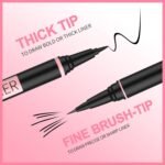 iMethod Liquid Eyeliner - Waterproof Eyeliner 2-in-1 Dual-Ended Eye Liner with Precise Brush-Tip and Thick Tip, Black Liquid Liner Pen, Matte Finish, Long Lasting, Smudge-proof, Transfer-proof - Image 4